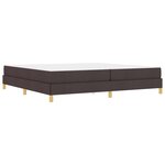vidaXL Lit à ressorts avec matelas Marron foncé 200 x 200 cm tissu