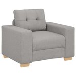 vidaXL Ensemble de Canapés avec coussin avec oreiller 3 Pièces Gris tissu