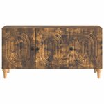 vidaXL Meuble TV 99 x 34 5 x 50 cm Chêne fumé Bois d'ingénierie
