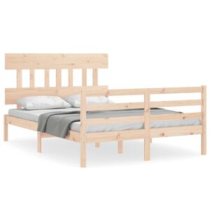 vidaXL Cadre de lit sans matelas 120x200 cm bois massif