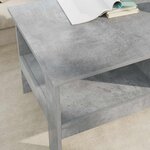 vidaXL Table basse Gris béton 90 x 50 x 45 cm Bois d'ingénierie