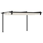 vidaXL Gazebo mural Crème 3 x 3 m Acier