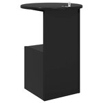 vidaXL Table d'appoint Chêne noir Ø 39 5 x 55 cm Bois d'ingénierie