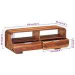 vidaXL Meuble TV 110x30x40 cm Bois d'acacia massif
