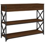 vidaXL Table console chêne marron 100x28x75 cm bois d'ingénierie