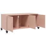 vidaXL Meuble TV rose 100 5x39x43 5 cm acier