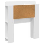 vidaXL Cabinet de Tête de Lit Blanc brillant Bois d’ingénierie