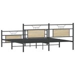 vidaXL Cadre de lit en métal sans matelas chêne sonoma 183x213 cm