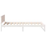 vidaXL Cadre de lit Blanc 80 x 200 cm Bois de pin massif