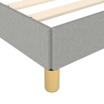 vidaXL Cadre de lit sans matelas gris clair 120x190 cm tissu