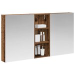 vidaXL Ensemble de Meubles de Salle de Bain 3 Pièces 130 x 14 5 x 70 cm