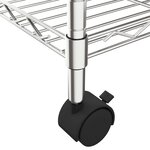 vidaXL Étagère de rangement 3 niveaux et roues 60x35x81cm chrome 150kg