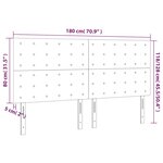 vidaXL Tête de lit Taupe 180x5x118/128 cm Tissu