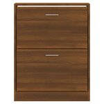 vidaXL Armoire à chaussures Chêne marron 63x24x81 cm Bois d'ingénierie