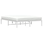 vidaXL Cadre de lit métal sans matelas blanc 160x200 cm
