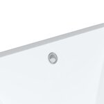 vidaXL Évier de salle de bain blanc rectangulaire céramique