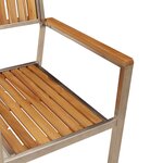 Set de repas de jardin 7 pièces en bois massif Teck vidaXL