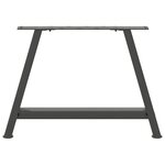 vidaXL Pieds de table basse en forme de A 2 pièces Anthracite 70 x (42-43) cm Acier