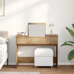 vidaXL Table de Toilette avec tiroir chêne artisanal 100 x 45 x 76 cm