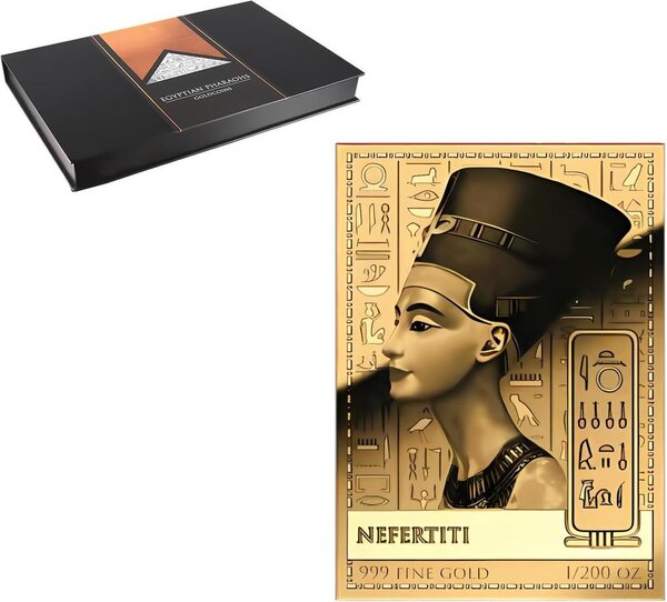 Pièce de monnaie en Or 5000 Francs g 0.155 (1/200 oz) Millésime Gold Gift NEFERTITI