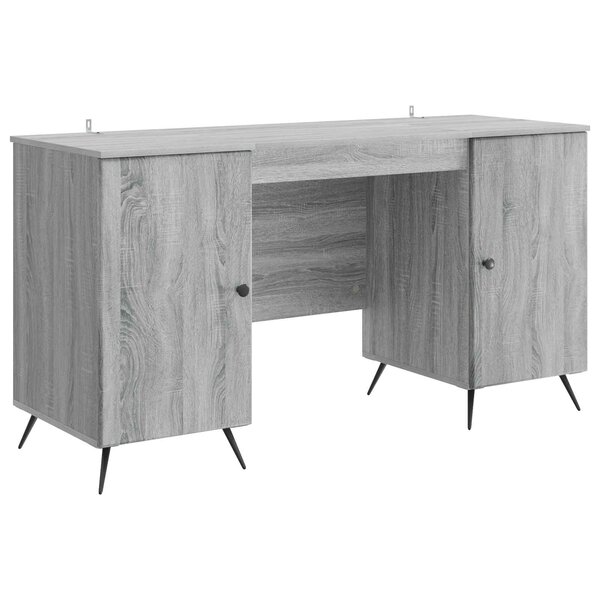 vidaXL Bureau Sonoma gris 142 5 x 50 x 75 cm Bois d'ingénierie