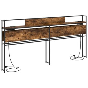 vidaXL Tête de lit de rangement Chêne fumé 200 cm Bois d'ingénierie