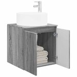 vidaXL Meuble de lavabo mural Sonoma gris 49 5 x 44 5 x 65 5 cm