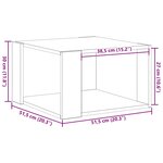 vidaXL Table Basse Chêne Artisanal 51 5x51 5x30 cm Bois d'ingénierie