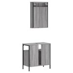 vidaXL Ensemble de meubles de salle de bain 2 Pièces Sonoma gris