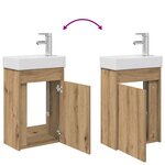 vidaXL Meuble de salle de bain avec robinet Chêne artisanal