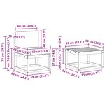 vidaXL Ensemble de canapés d'extérieur 6 pc Naturel