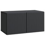 vidaXL Meuble TV mural 59 5 x 31 x 30 cm Noir Bois d'ingénierie