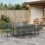Ensemble meuble de couloir 9 pièces vidaXL en acier anthracite