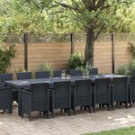 vidaXL Ensemble de salle à manger pour jardin 15 Pièces Anthracite