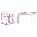 vidaXL Ensemble de salle à manger pour jardin 3 Pièces Marron