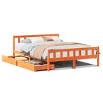 vidaXL Cadre de lit sans matelas cire marron 160x200cm bois pin massif