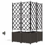 vidaXL Pots de jardin Marron 80 x 80 x 142 cm Acier