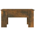 vidaXL Table basse Chêne fumé 79x49x41 cm Bois d'ingénierie