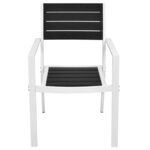vidaXL Ensemble de Mobilier 5 Pièces Noir et Blanc