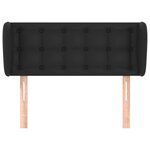 vidaXL Tête de lit avec oreilles Noir 83x23x78/88 cm Similicuir