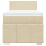 vidaXL Sommier à lattes de lit avec matelas Crème 100x200 cm Tissu