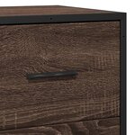 vidaXL Buffet chêne marron 35 5x35x76 cm bois d'ingénierie et métal