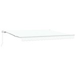 vidaXL Auvent Rétractable Blanc 400 × 300 cm Polyester et Aluminium