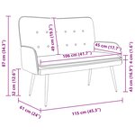 vidaXL Sofa 2 places Bleu 115 x 61 x 87 cm Tissu