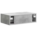 vidaXL Table d'appoint murale Gris béton 59 x 34 5 x 17 cm