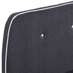 vidaXL Cadre de lit Gris foncé Tissu 160x200 cm