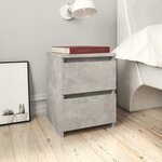 vidaXL Tables de chevet 2 Pièces Gris béton 30x30x40 cm Bois d’ingénierie