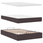 VidaXL Cadre de lit ottoman avec matelas marron foncé 120x190 cm tissu