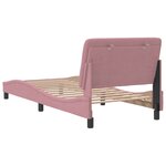 vidaXL Cadre de lit avec tête de lit Rose 80x200 cm Velours