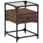 vidaXL Table de chevet chêne marron 40x40x55 cm bois d’ingénierie